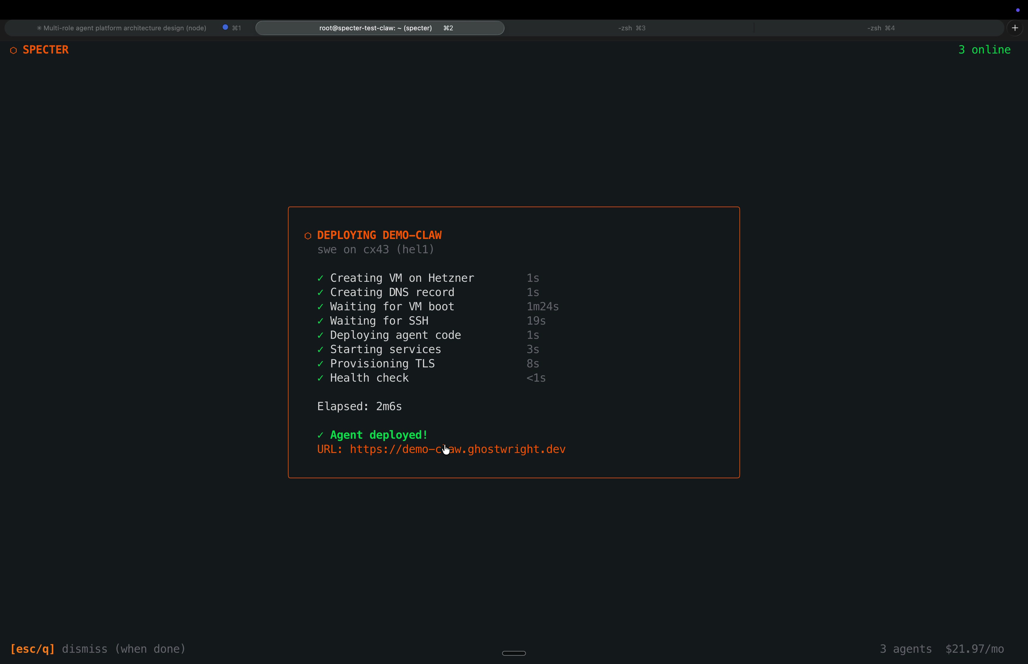 Specter deploy demo